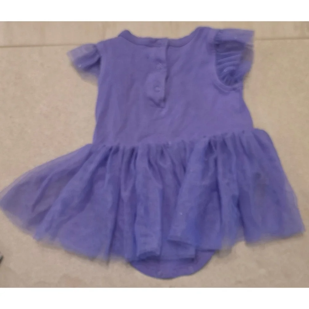 Disney 100th Anniversary Minnie Mouse Tutu Bodysuit Purple 12-18M Disneyland